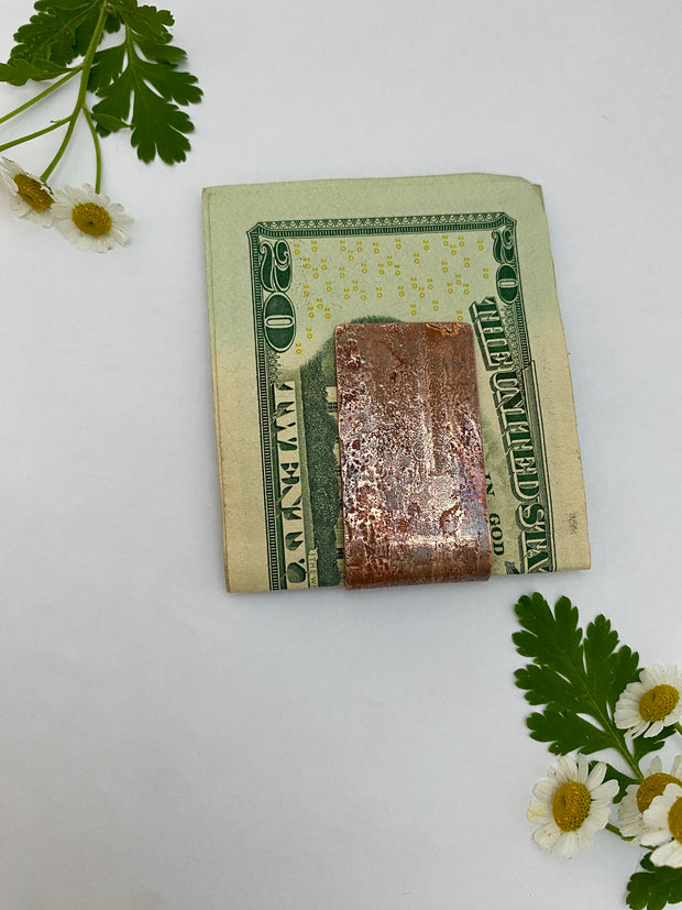 recycled copper money clip reclaimed copper pipe handmade in usa simple wealth art