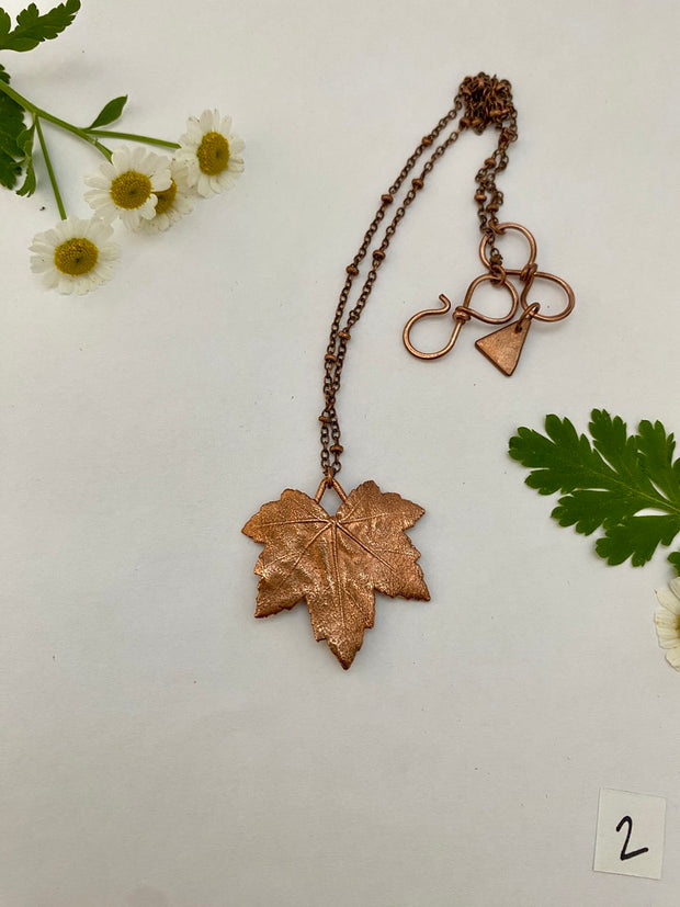 Mallow Leaf Pendant