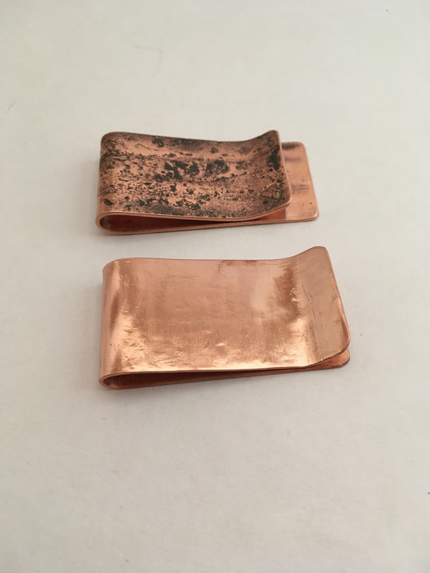 recycled copper money clip reclaimed copper pipe handmade in usa simple wealth art